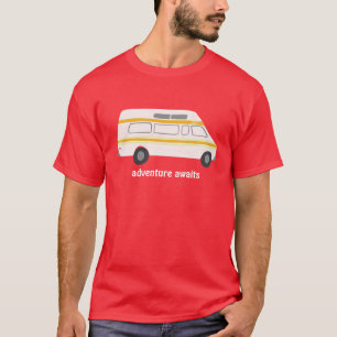 Camiseta A aventura espera! Vanlife campervan rv do vintage