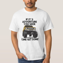 Camiseta A aventura está lá fora.