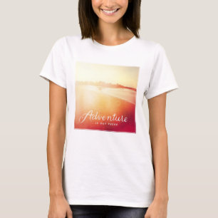 Camiseta A aventura está para fora lá