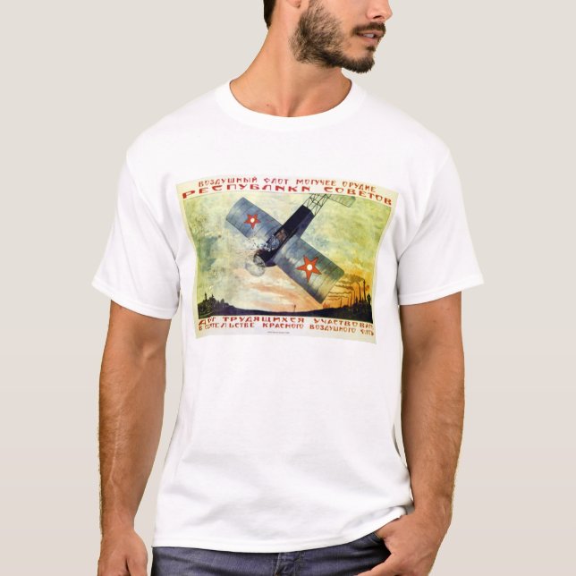 Camiseta A aviação é o poder da república soviética (Frente)