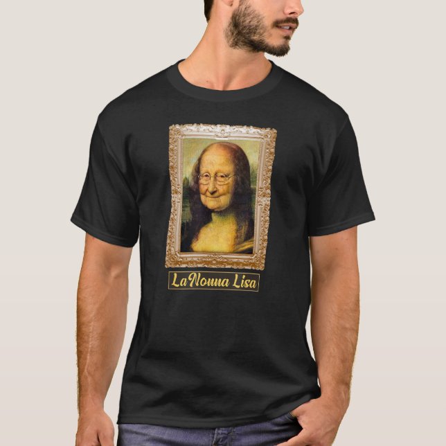 Camiseta A avó Lisa Quadro Leonardo (Frente)