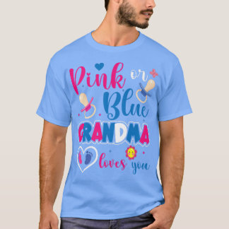 Camiseta A avó rosa ou azul ama a aparência de revelação de