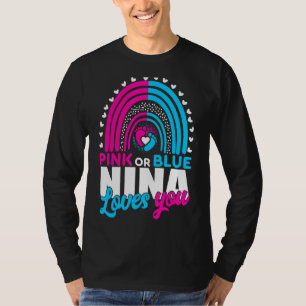 Camiseta A Avó Rosa Ou Azul Nina Ama A Sua Revelação De Gên
