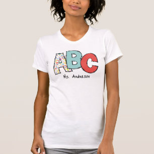 Camiseta A, B, C, Professor Personalizado