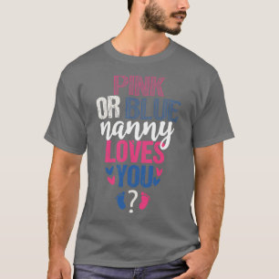 Camiseta A babá rosa ou azul ama você