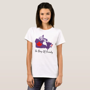 Camiseta A baía do pino de Canadá do amor de Fundy Nova