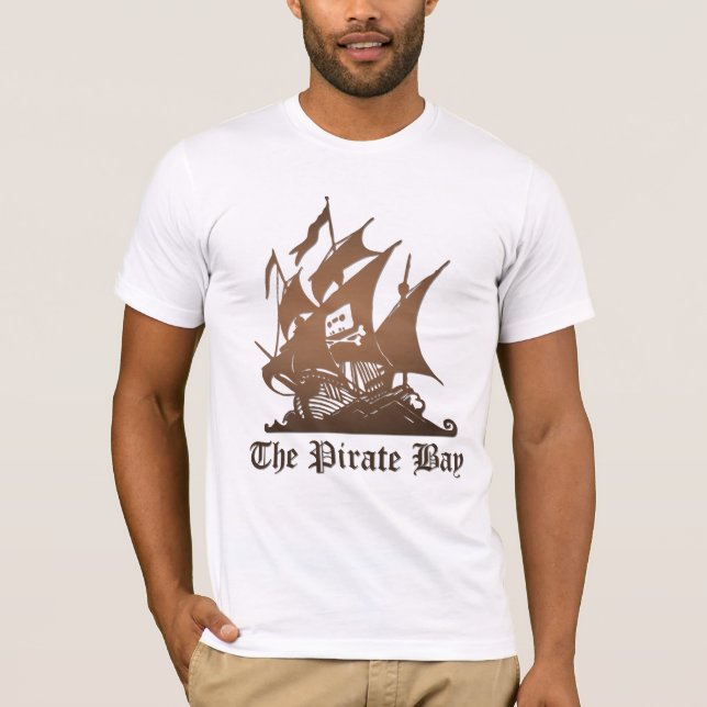 Camiseta A baía do pirata - logotipo original (Frente)