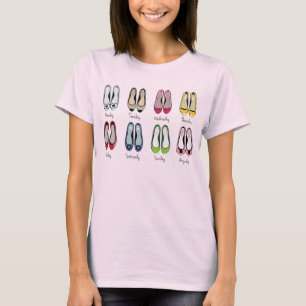 Camiseta A bailarina calça o t-shirt das senhoras