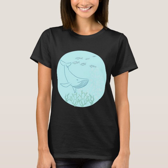 Camiseta a baleia azul (Frente)