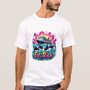 Camiseta A Baleia De Orca Cuta Engraçada Comeu Os Ricos