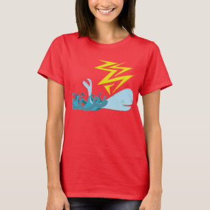 Camiseta a baleia do relâmpago