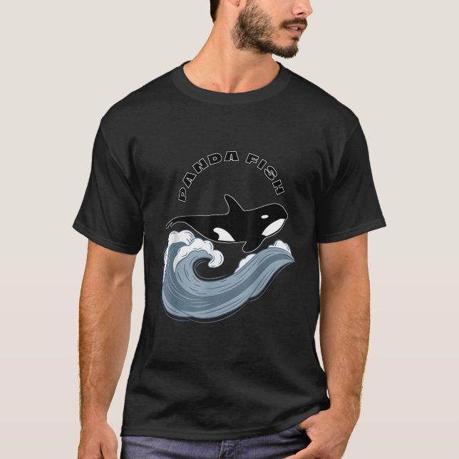 Camiseta A Baleia Er Ou Orca Come Bamboo Como Um Panda Mari (Frente)