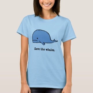 Camiseta a baleia, salvar as baleias