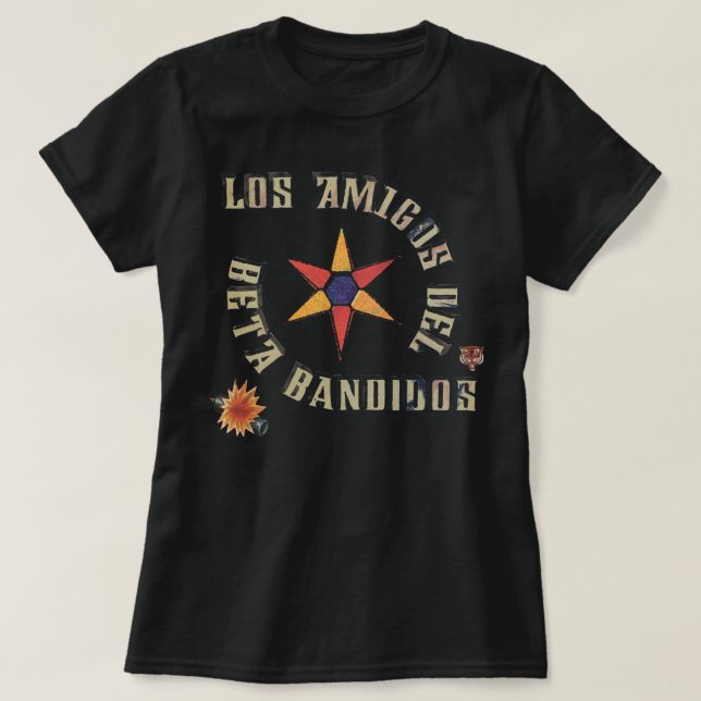 Camiseta A Banda Beta - Los Amigos del Beta Bandidos - 3 E (Frente do Design)