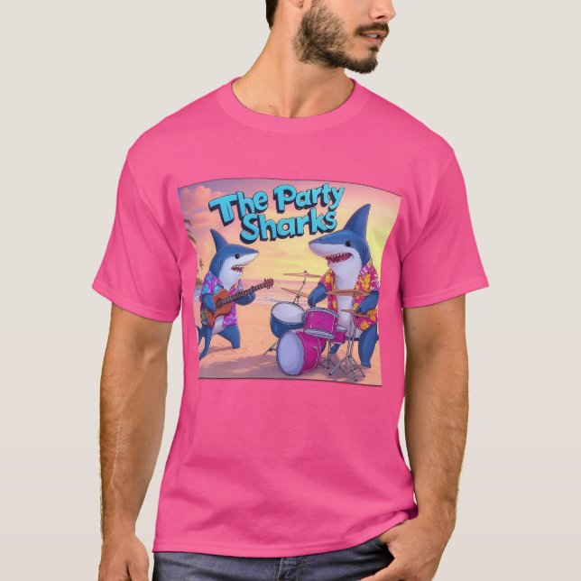 Camiseta A Banda de Tubarões da Parte (Frente)
