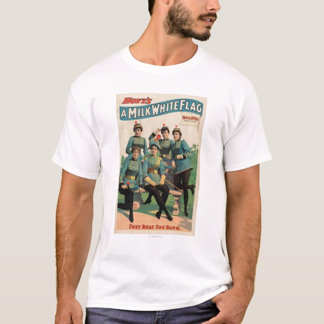 Camiseta "A banda de uma mulher da bandeira branca do (Frente)