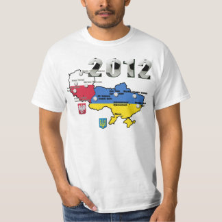 Camiseta A bandeira 2012 do Polônia do euro Ucrânia
