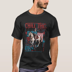 Camiseta A Bandeira Americana Cowgirl Rodeo Enche A 4ª Saíd