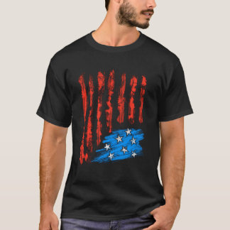 Camiseta A bandeira americana se afunda de cabeça para baix