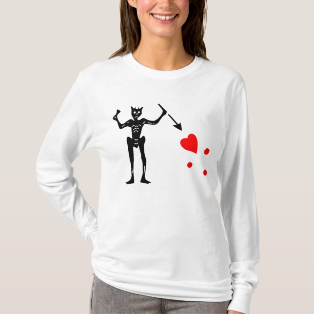 Camiseta A bandeira autêntica de Blackbeard (Frente)