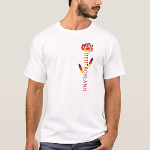 Camiseta A bandeira da alemanha aumentou
