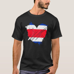 Camiseta A Bandeira Da Costa Rica Eu Amo-A No Meu Adn Para