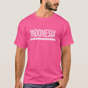 CAMISETA A BANDEIRA DA INDONÉSIA ESPORTA O ESTILO ATLÉTICO