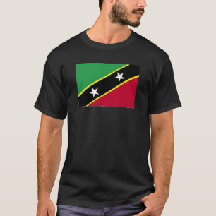 Camiseta A bandeira da rua Kitts & Nevis