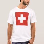 Camiseta A bandeira da suiça morre der Schweiz de<br><div class="desc">Morre o der Schweiz de Nationalflagge
Suisse de Le drapeau
Svizzera do bandiera do La
Bandeira da suiça</div>