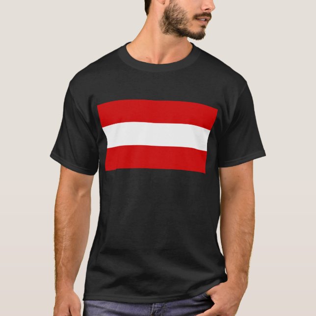 Camiseta A bandeira de Áustria (Frente)