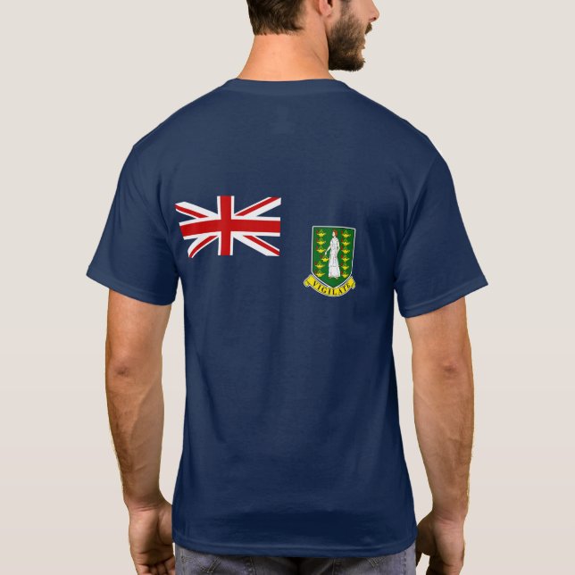 Camiseta A bandeira de British Virgin Islands (Verso)