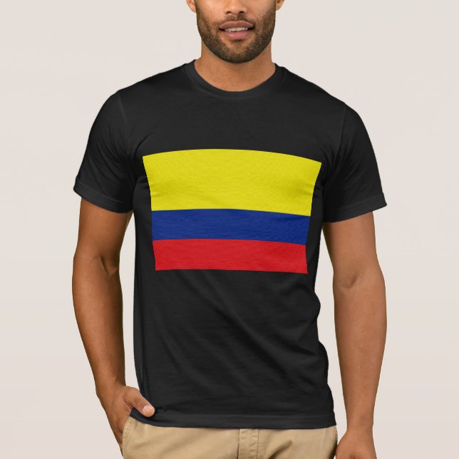 Camiseta A bandeira de Colômbia (Frente)