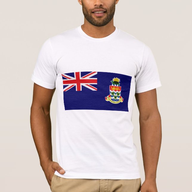 Camiseta A bandeira de ilha de caimão (Frente)