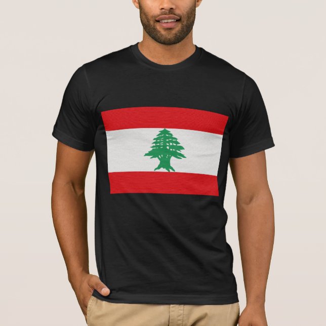 Camiseta A bandeira de Líbano (Frente)