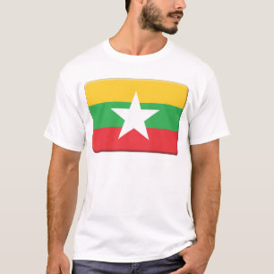Camiseta A bandeira de Myanmar PERSONALIZA
