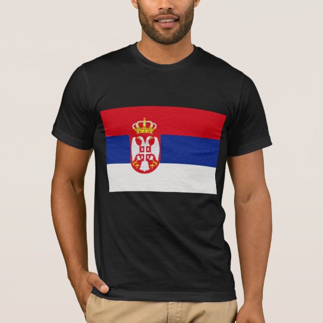 Camiseta A bandeira de Serbia (Frente)