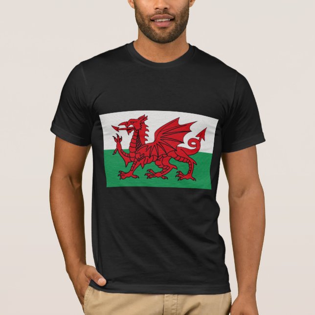 Camiseta A bandeira de Wales (Frente)