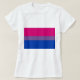 Camiseta A bandeira do Bi voa para o orgulho bissexual (Frente do Design)