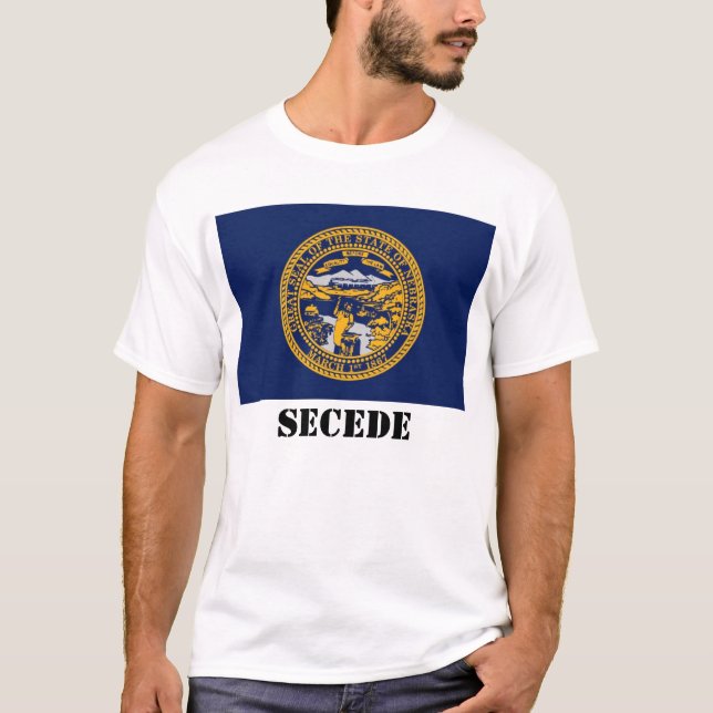 Camiseta a bandeira do estado de nebraska, SECEDE (Frente)