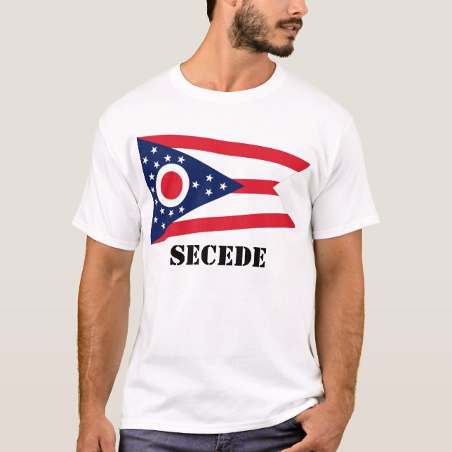 Camiseta A bandeira do estado de Ohio, SECEDE, SECEDE (Frente)