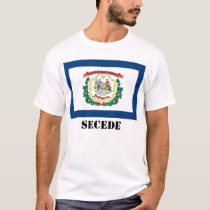 Camiseta A bandeira do estado de West Virginia, SECEDE
