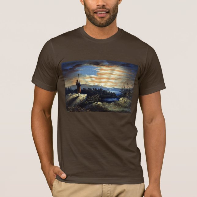 Camiseta A bandeira dos Estados Unidos no Céu, Guerra Civil (Frente)
