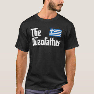 Camiseta A bandeira grega do padre Ouzo