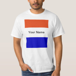 Camiseta A bandeira holandesa, adiciona-o possui o nome,