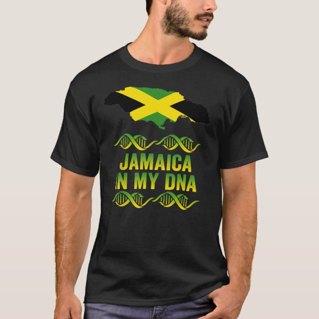 Camiseta A bandeira jamaicana Jamaica está no meu DNA Men M (Frente)