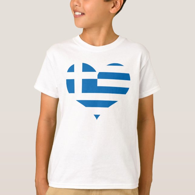 Camiseta A bandeira nacional da Grécia (Frente)
