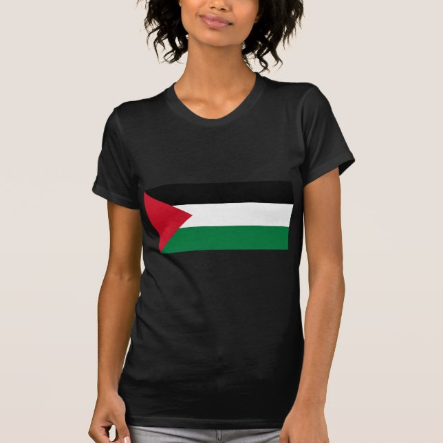 Camiseta A bandeira palestiniana (ع ل ف ل س ط ي ن ‎ م (Frente)