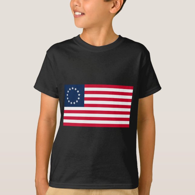 Camiseta A bandeira revolucionária de Betsy Ross da guerra (Frente)
