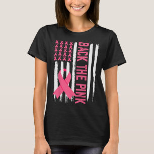 Camiseta A bandeira rosa de sensibilização do Cancer da mam