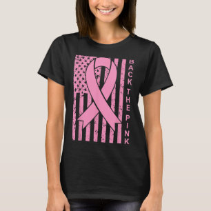 Camiseta A bandeira rosa de sensibilização do Cancer da mam